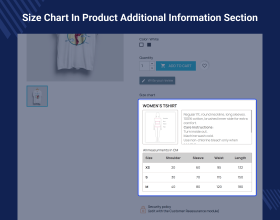 Prestashop Product Size Chart