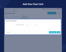 Prestashop Product Size Chart