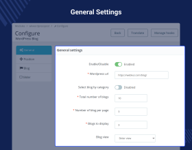 Prestashop WordPress Blog