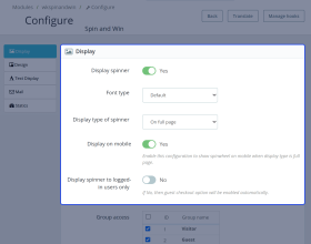 Prestashop Spin and Win