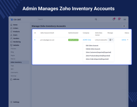 CS-Cart Zoho Inventory Integration