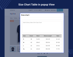 PrestaShop Marketplace Product Size Chart