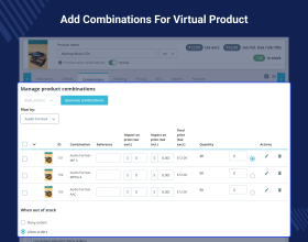 Prestashop Virtual Product Combination