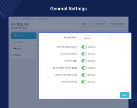 Prestashop WordPress Blog