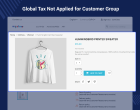 PrestaShop Customer Group Wise Product Tax