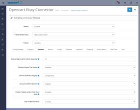 Opencart eBay Connector