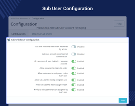 PrestaShop Add Sub-User Account for Buying