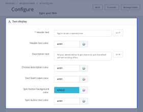 Prestashop Spin and Win