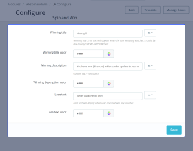 Prestashop Spin and Win