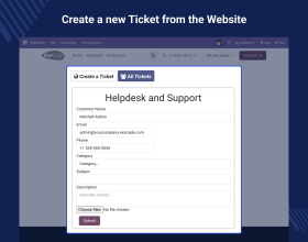 Odoo Website Helpdesk & Support System