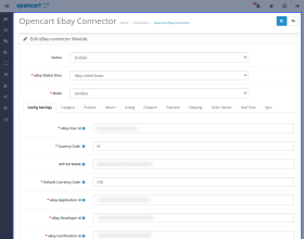 Opencart eBay Connector