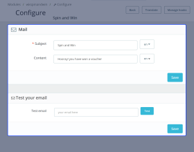 Prestashop Spin and Win