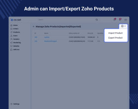CS-Cart Zoho Inventory Integration