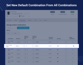 Prestashop Change Default Combination When Out of Stock
