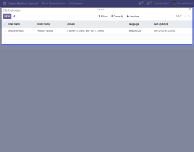 Odoo Backend Elasticsearch