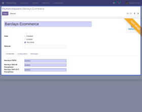 Odoo Barclaycard Ecommerce (EPDQ) Payment Acquirer