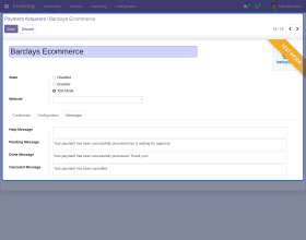 Odoo Barclaycard Ecommerce (EPDQ) Payment Acquirer