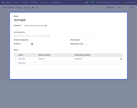 Odoo Sales Team: Default Stock Location