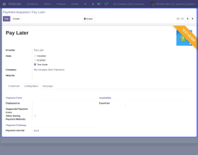 Odoo Payment Acquirer PayLater