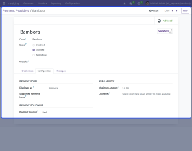 Odoo Website Bambora Payment Gateway