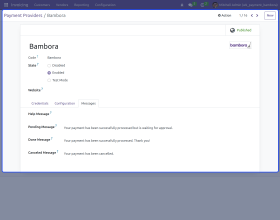 Odoo Website Bambora Payment Gateway