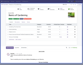 Odoo Website eLearning api.video