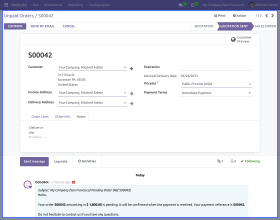 Odoo Website Internal Notes On Order
