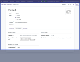 Odoo Website Paystack Payment Acquirer