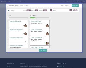 Odoo Website Project Kanban View
