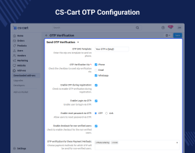 CS-Cart OTP Verification