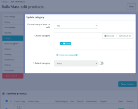 Prestashop Bulk Product Edit
