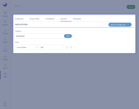 Akeneo Custom Action Rule Conditions