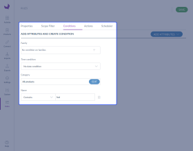 Akeneo Custom Action Rule Conditions