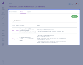 Akeneo Custom Action Rule Conditions