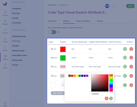 Akeneo Visual Swatch Attribute