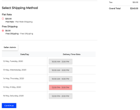 Laravel Marketplace Delivery Time Slot
