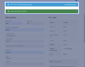 WooCommerce Coupon Listing