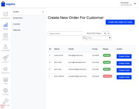Laravel eCommerce Admin Order Creation