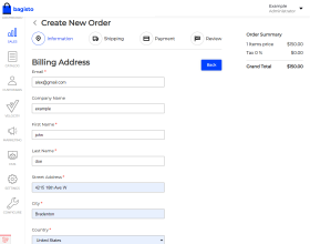 Laravel eCommerce Admin Order Creation