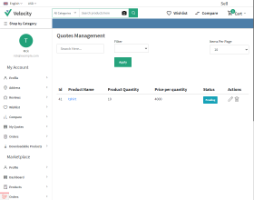 Laravel Marketplace Product Quote System
