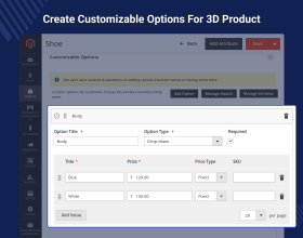 Magento 2 3D Product Configurator & Customizer