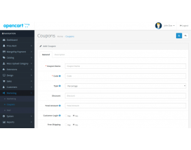OpenCart Coupon List at Checkout