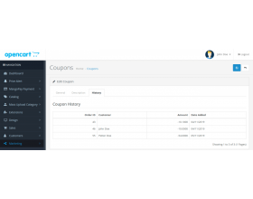 OpenCart Coupon List at Checkout