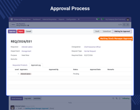 Odoo Material Requisition and Approval