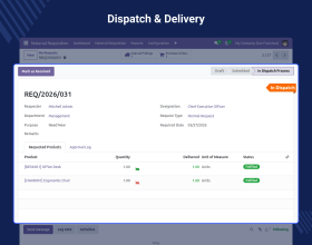 Odoo Material Requisition and Approval
