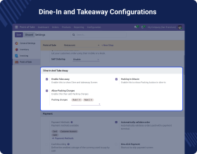 Odoo Pos Dine-In and Takeaway