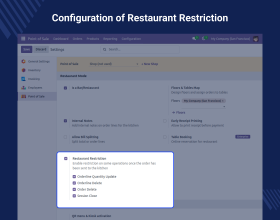 Odoo POS Restaurant Restrictions and Validations