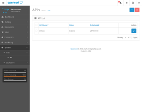 OpenCart Multi Tenant Marketplace Web Services API