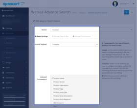 Opencart Advanced Search