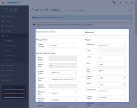 Opencart Aramex Shipping